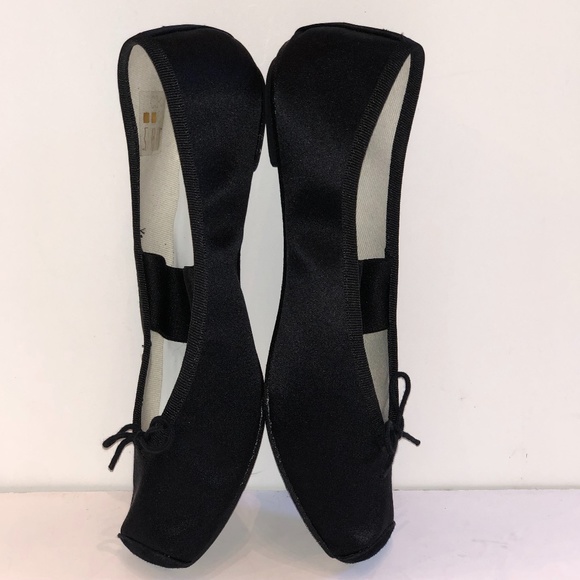 Repetto Caterina Black Satin Ballet Flats Paris